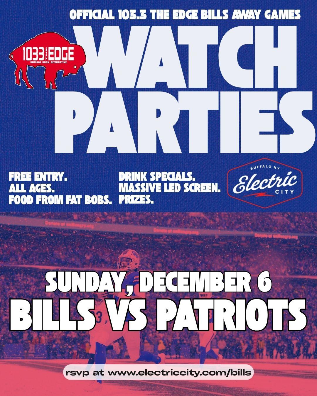 103.3 The Edge Bills Away Game Party: Bills vs. Patriots event image