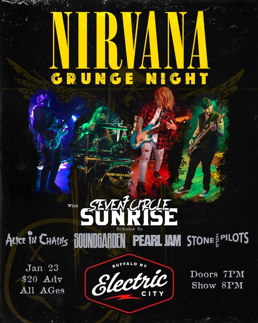 Nirvana Grunge Night with Seven Circle Sunrise event image