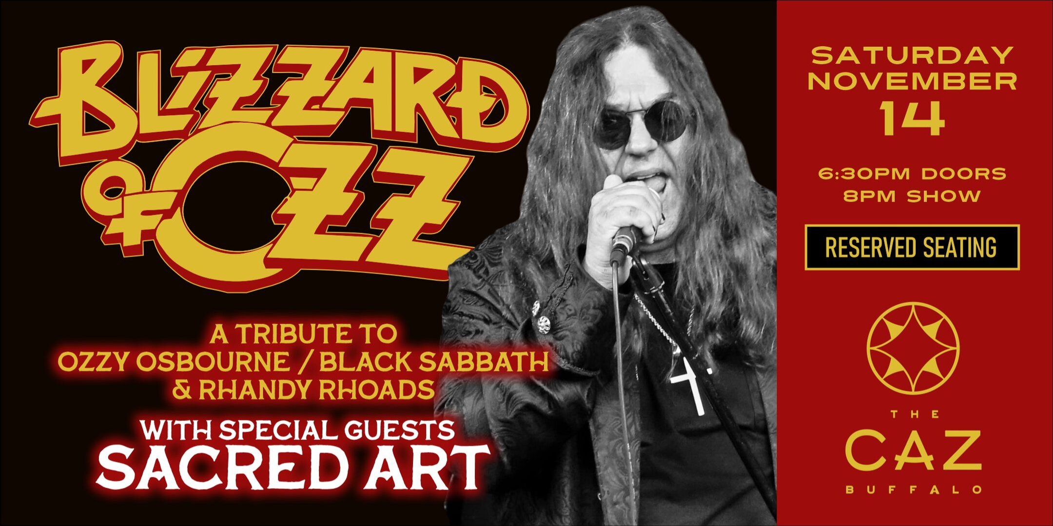 Blizzard Of Ozz - A Tribute to Ozzy Osbourne / Black Sabbath / Randy Rhoads w/ Sacred Art event image