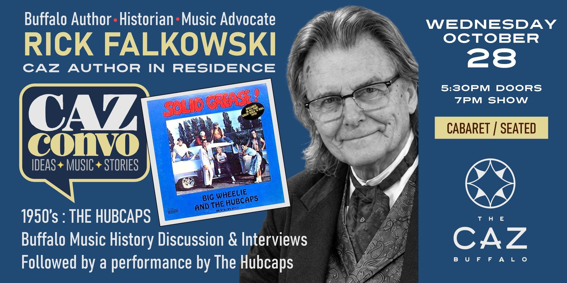 CAZ CONVO - Rick Falkowski: Buffalo Music History - The 1950's ft. The Hubcaps event image