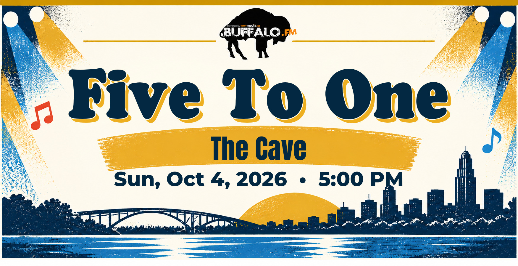 Five To One at The Cave, Sun, Oct 4, 2026, 5:00 PM