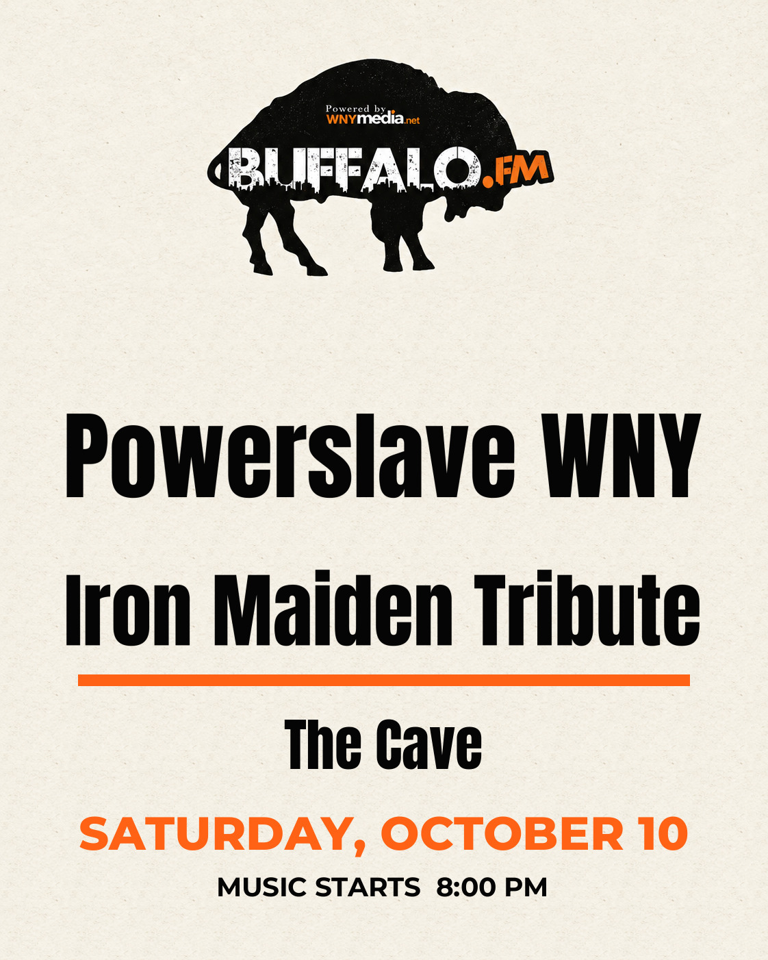 Powerslave WNY Iron Maiden Tribute at The Cave, Saturday, October 10, 8:00 PM