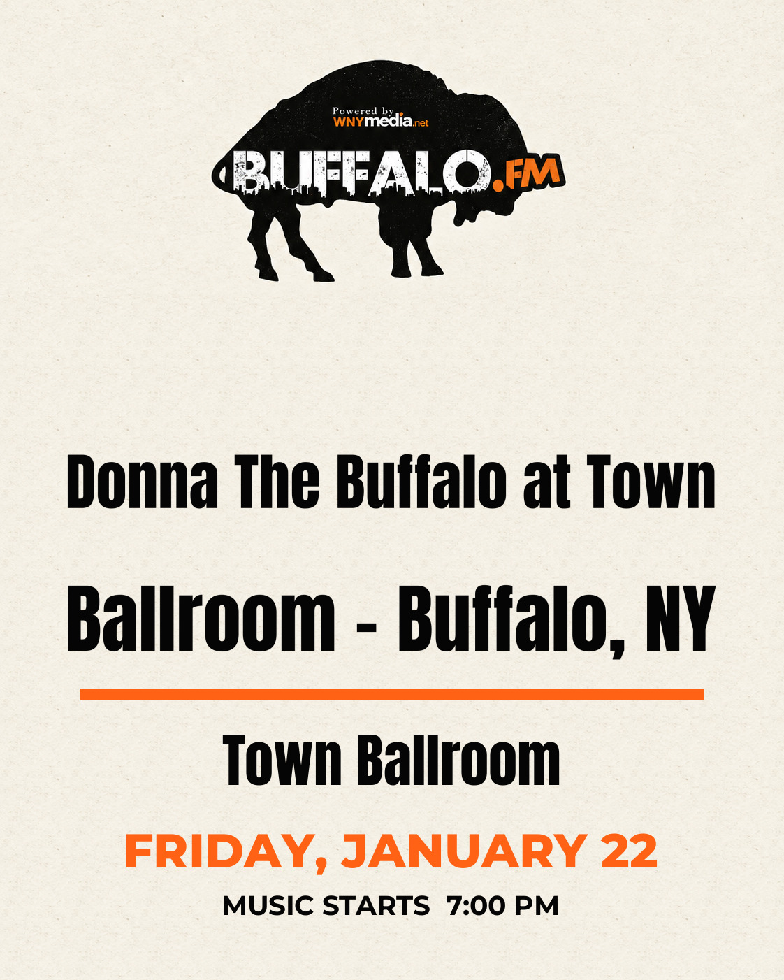 Donna The Buffalo at Town Ballroom - Buffalo, NY at Town Ballroom, Friday, January 22, 7:00 PM