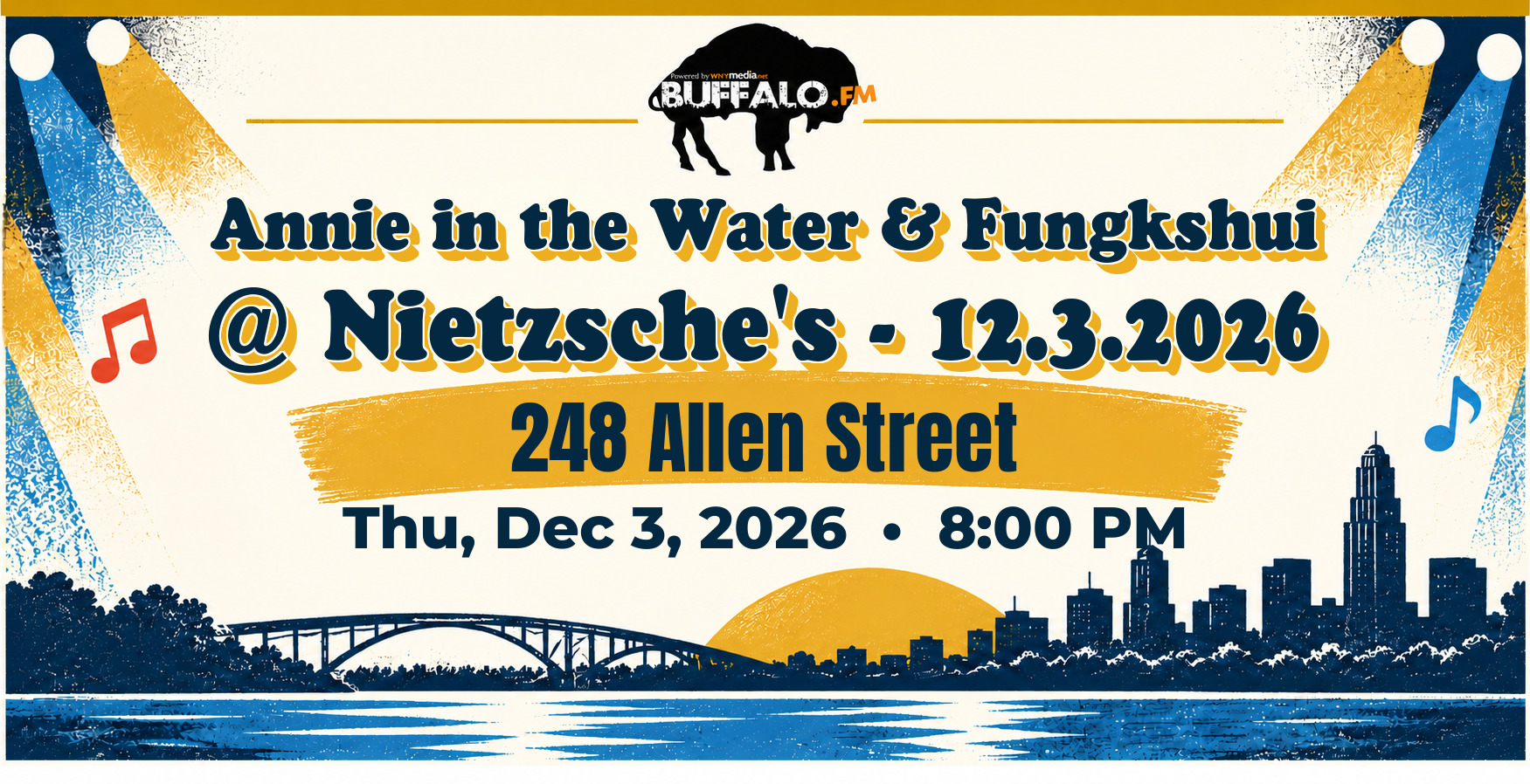 Annie in the Water & Fungkshui @ Nietzsche's - 12.3.2026 at 248 Allen Street, Thu, Dec 3, 2026, 8:00 PM