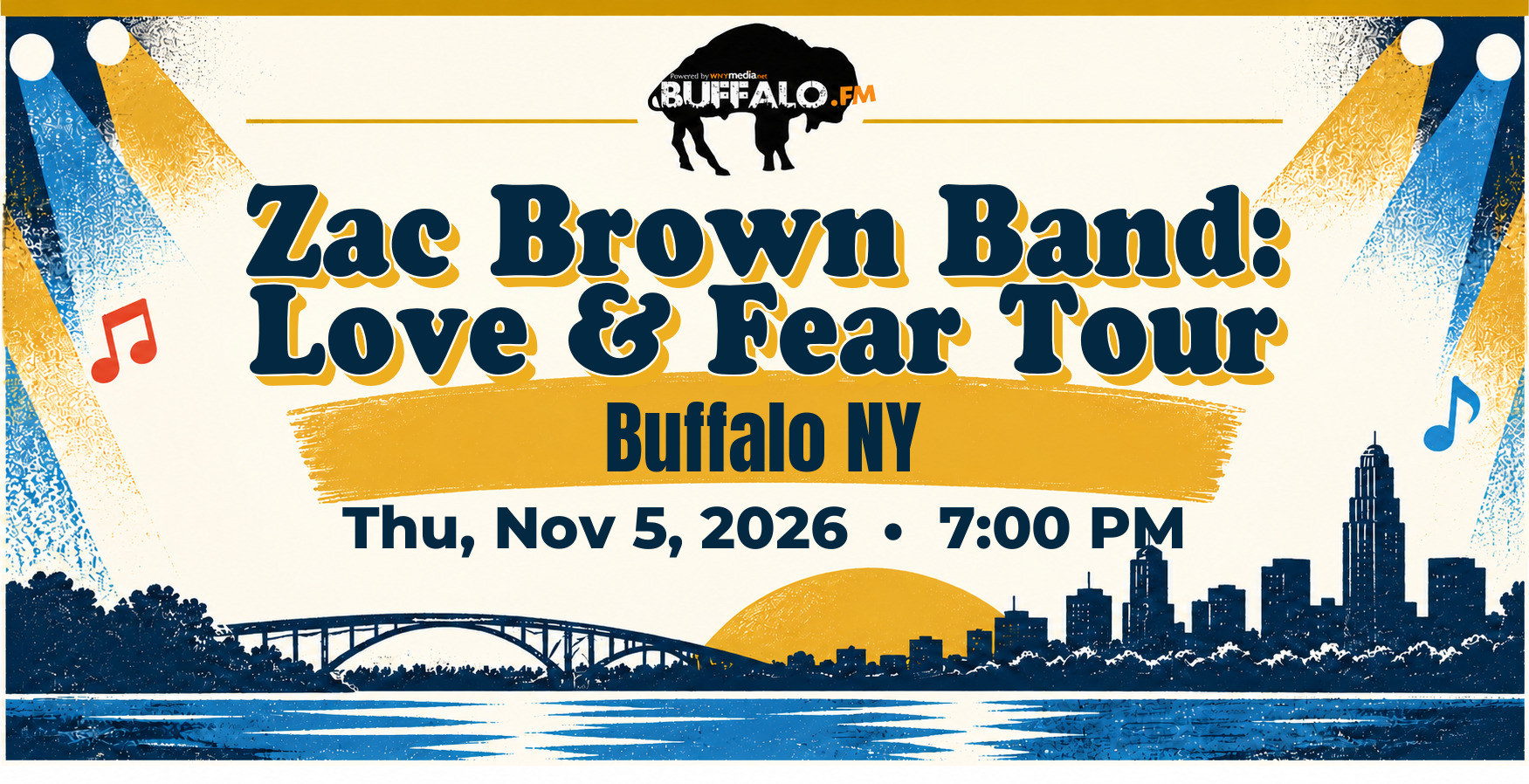 Zac Brown Band: Love & Fear Tour at Buffalo NY, Thu, Nov 5, 2026, 7:00 PM