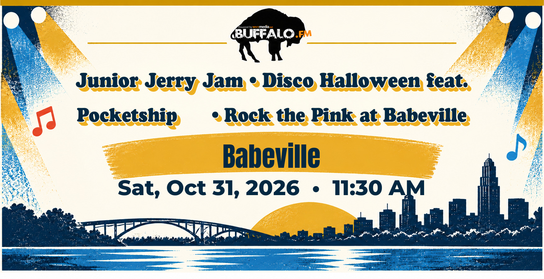 Junior Jerry Jam • Disco Halloween feat. Pocketship 🚀 • Rock the Pink at Babeville at Babeville, Sat, Oct 31, 2026, 11:30 AM