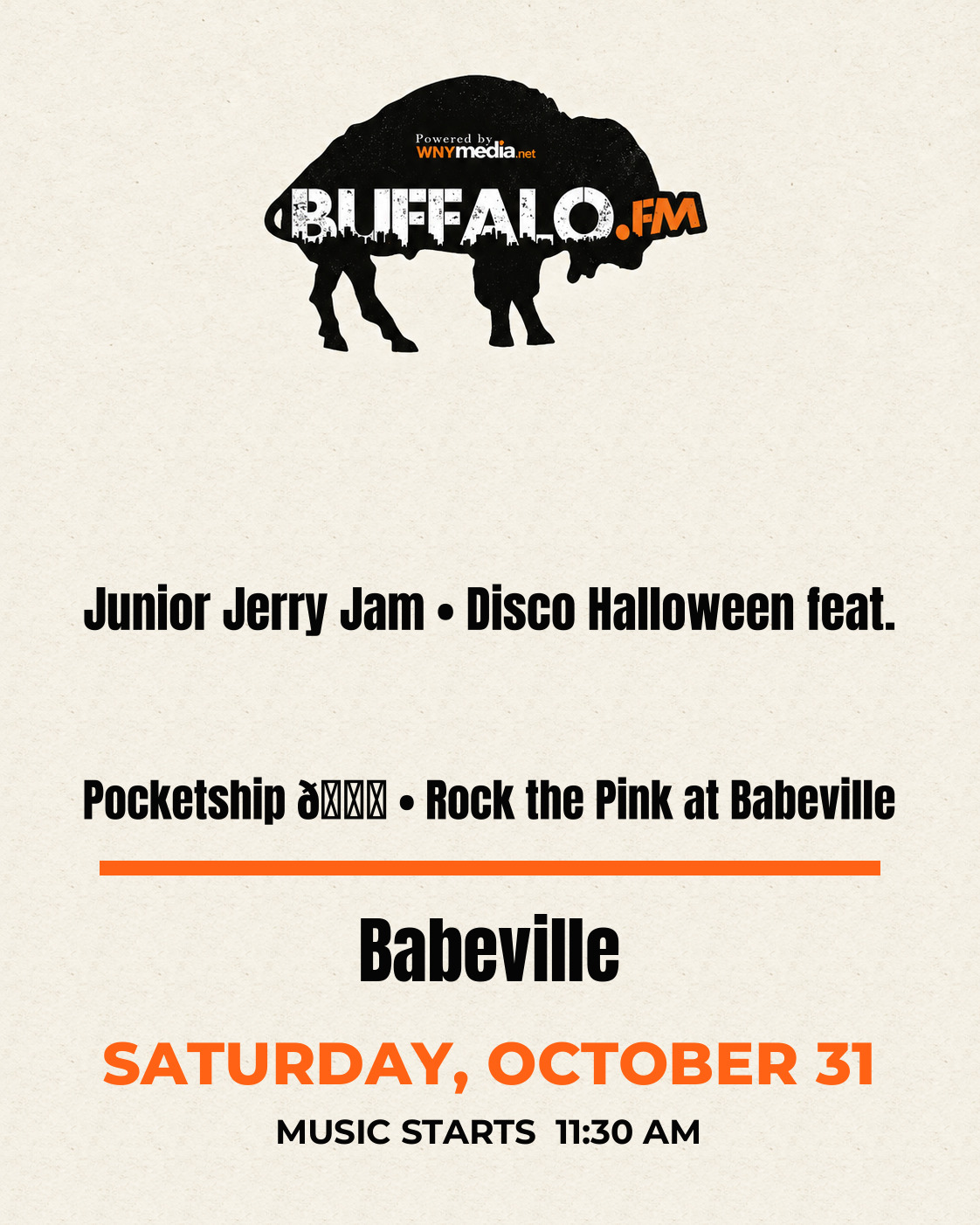 Junior Jerry Jam • Disco Halloween feat. Pocketship 🚀 • Rock the Pink at Babeville at Babeville, Saturday, October 31, 11:30 AM