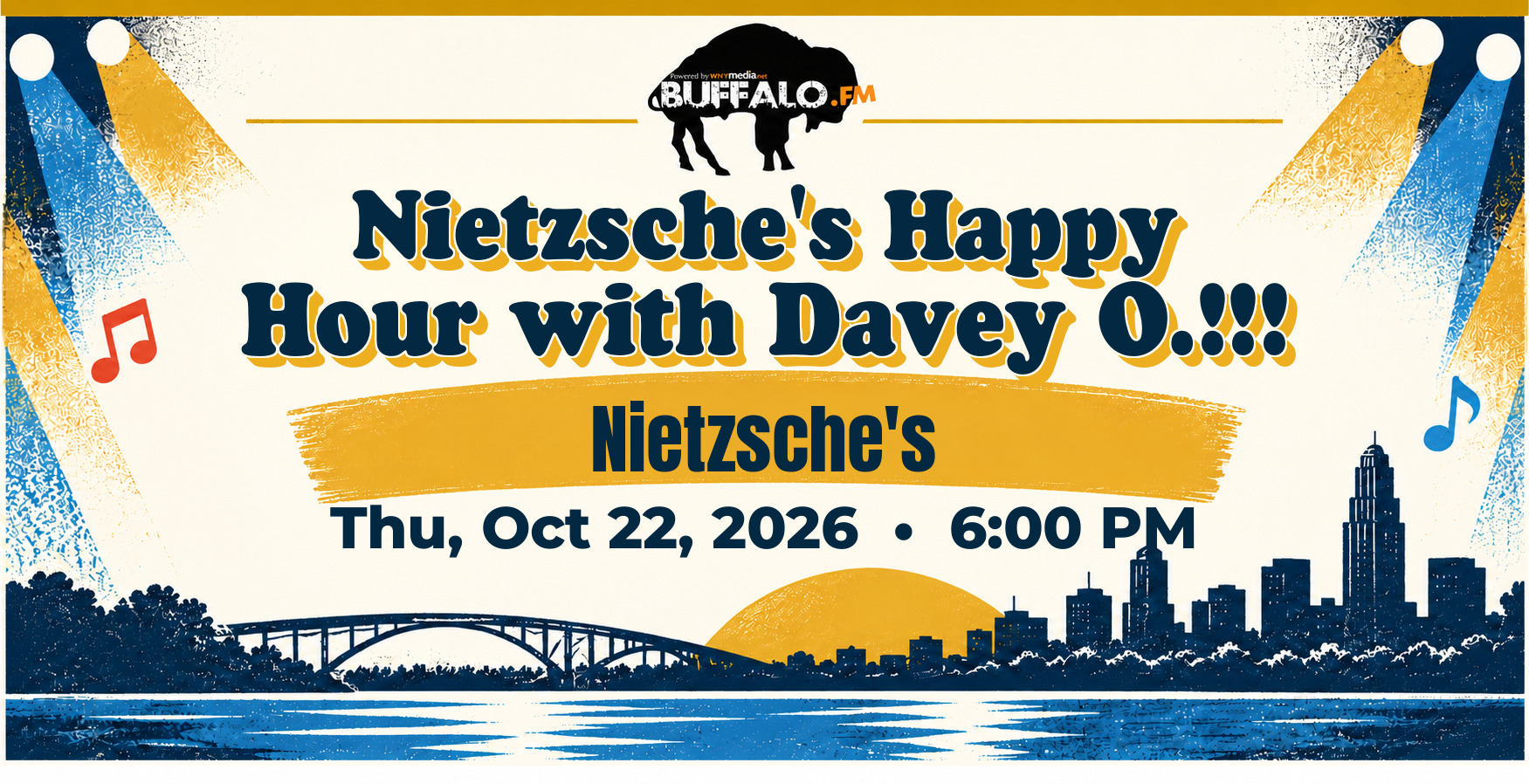 Nietzsche's Happy Hour with Davey O.!!! at Nietzsche's, Thu, Oct 22, 2026, 6:00 PM