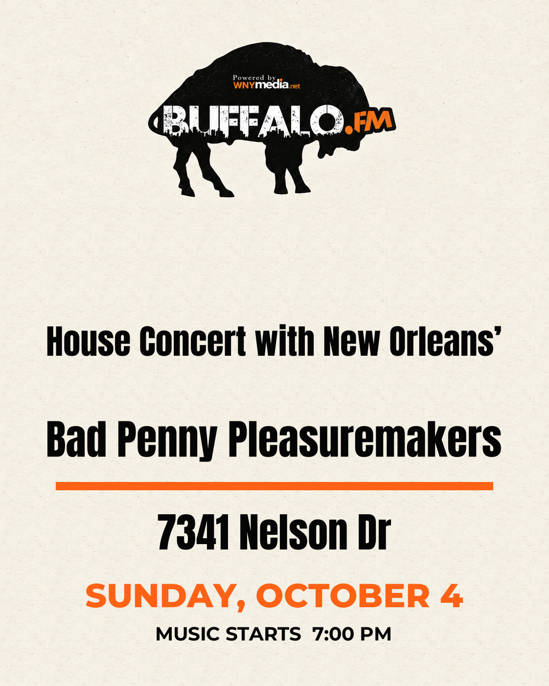 House Concert with New Orleans’ Bad Penny Pleasuremakers at 7341 Nelson Dr, Sunday, October 4, 7:00 PM