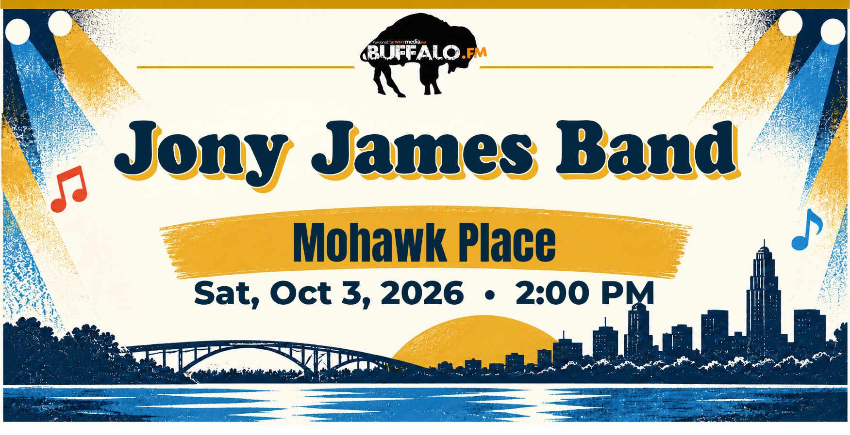 Jony James Band at Mohawk Place, Sat, Oct 3, 2026, 2:00 PM