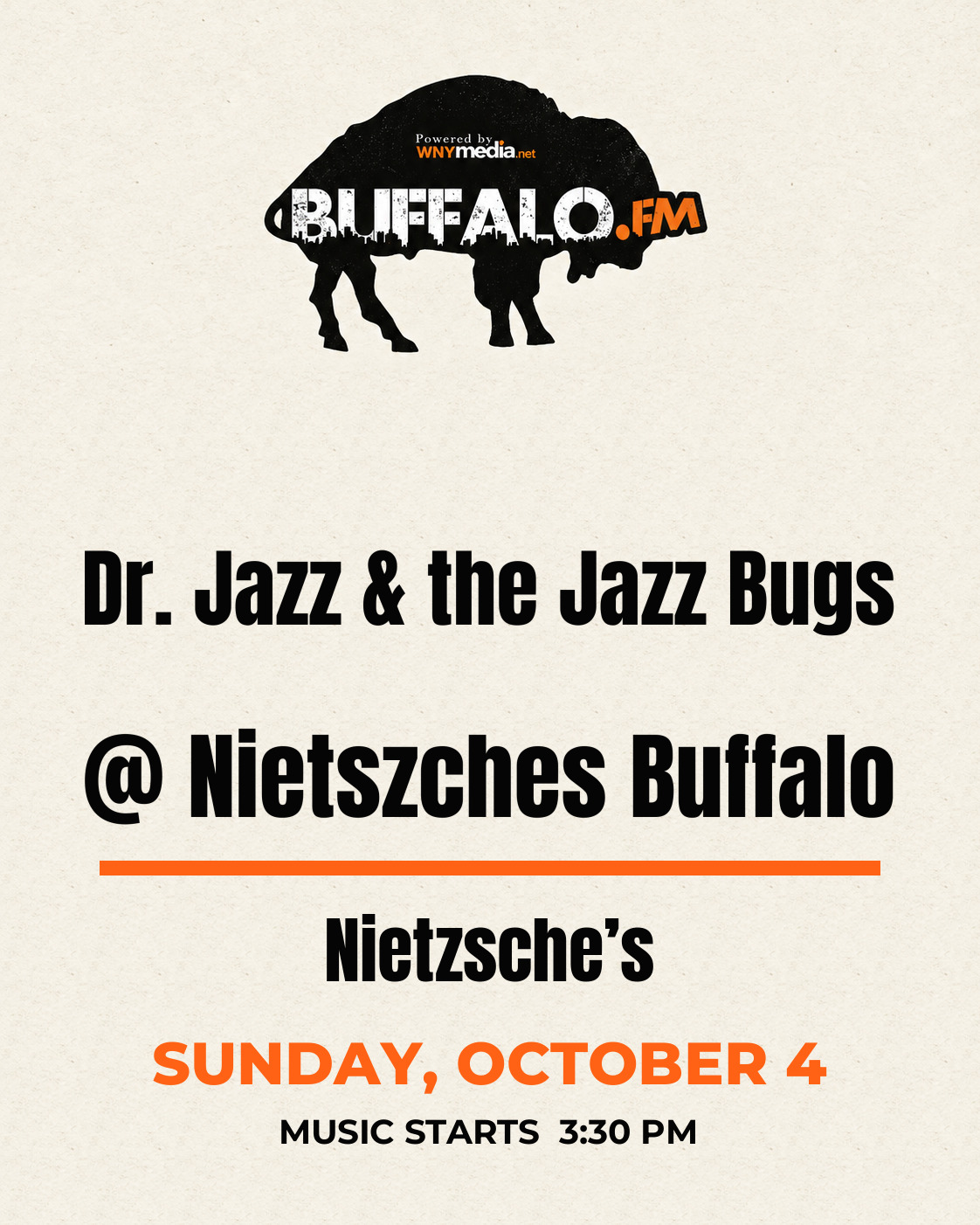 Dr. Jazz & the Jazz Bugs @ Nietszches Buffalo at Nietzsche’s, Sunday, October 4, 3:30 PM