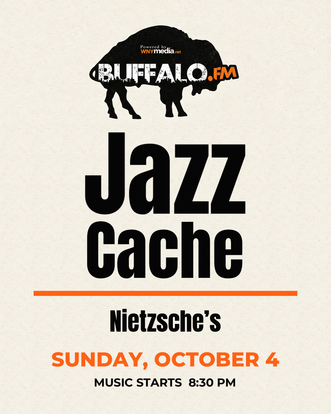 Jazz Cache at Nietzsche’s, Sunday, October 4, 8:30 PM