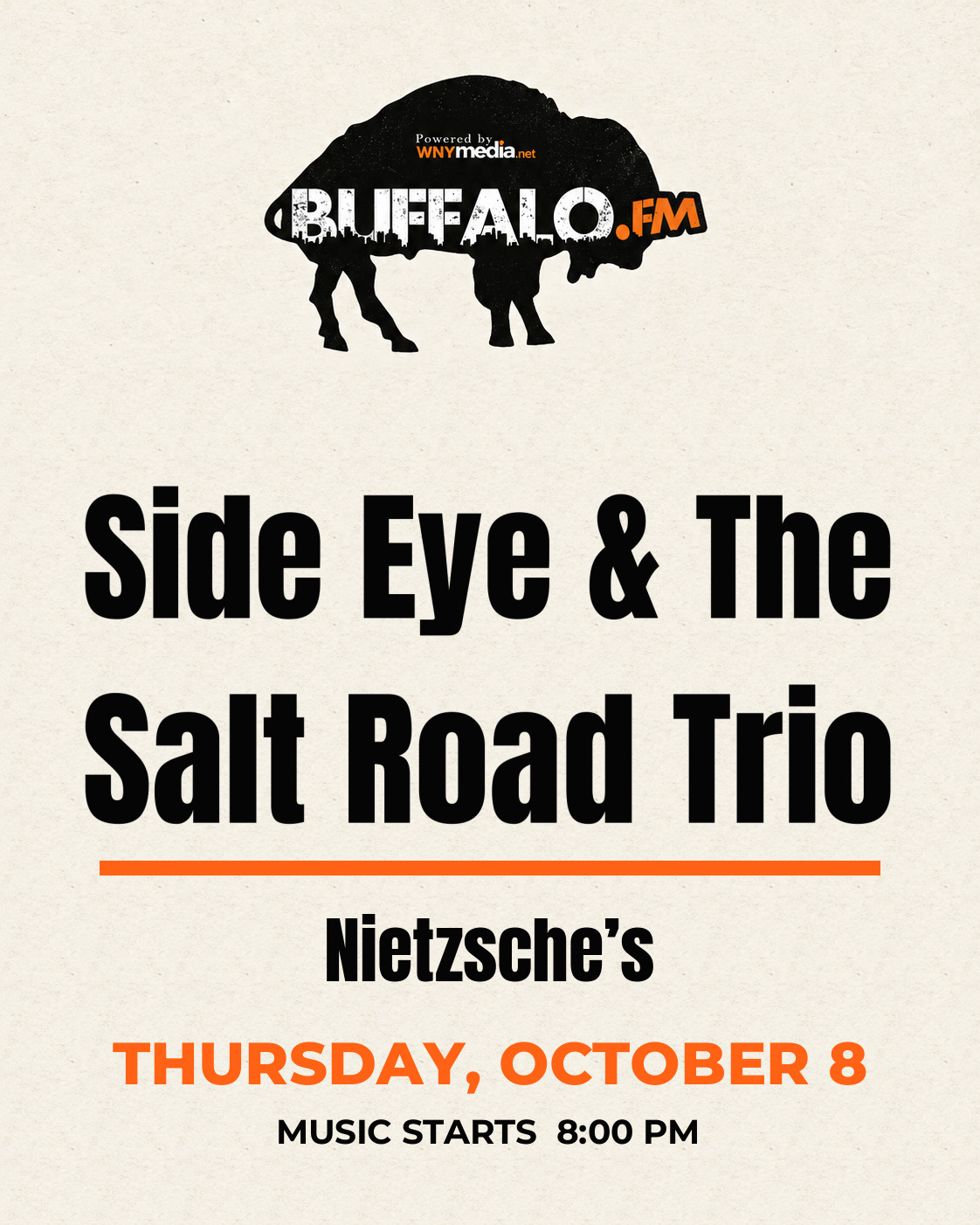 Side Eye & The Salt Road Trio at Nietzsche’s, Thursday, October 8, 8:00 PM