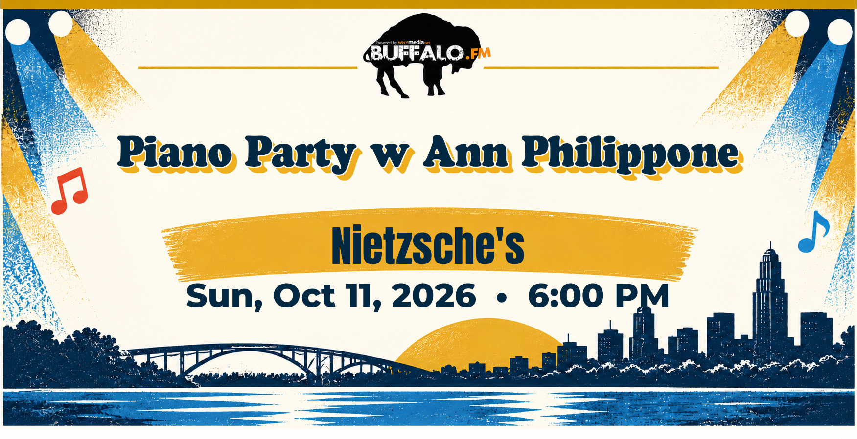 Piano Party w Ann Philippone at Nietzsche's, Sun, Oct 11, 2026, 6:00 PM