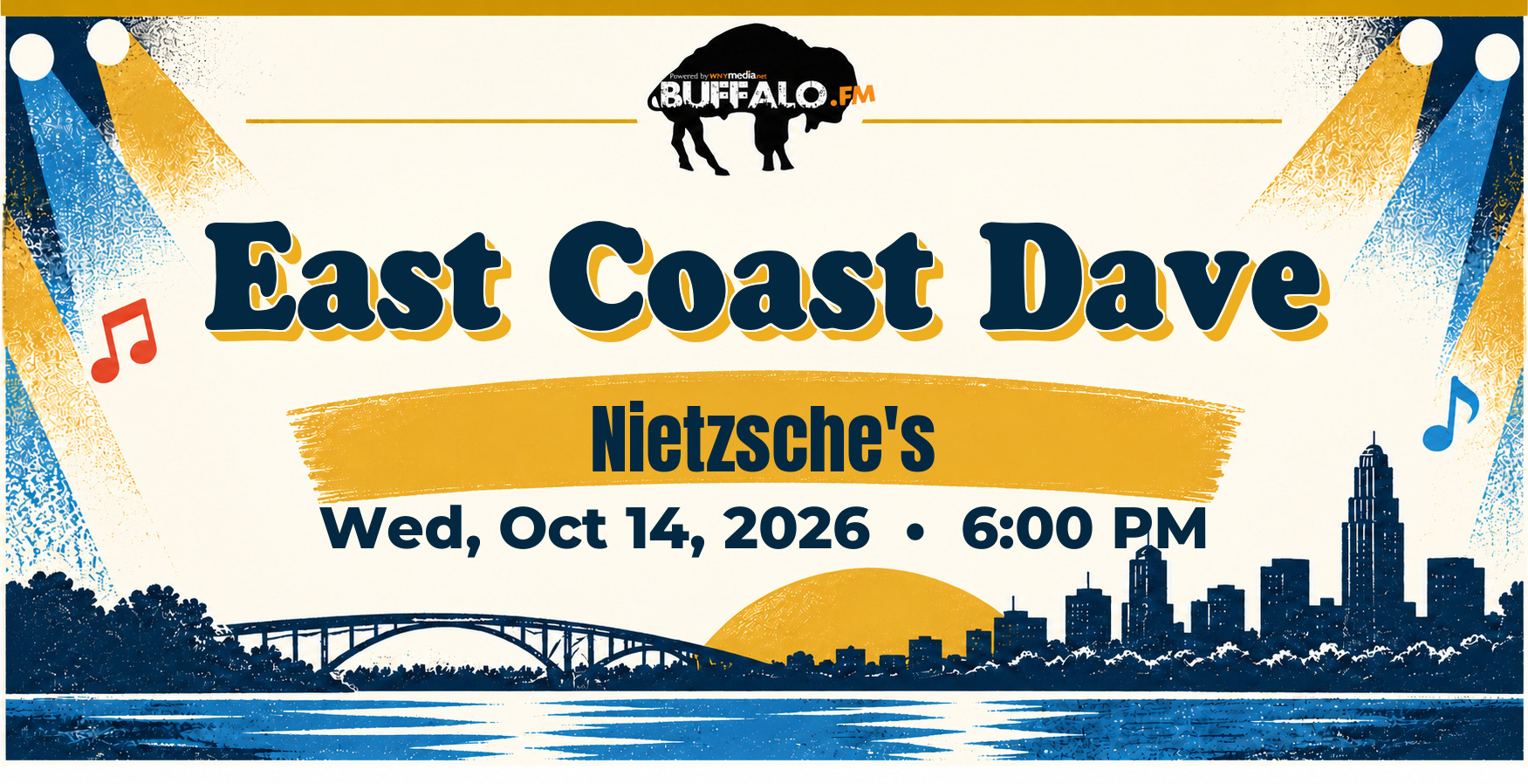 East Coast Dave at Nietzsche's, Wed, Oct 14, 2026, 6:00 PM