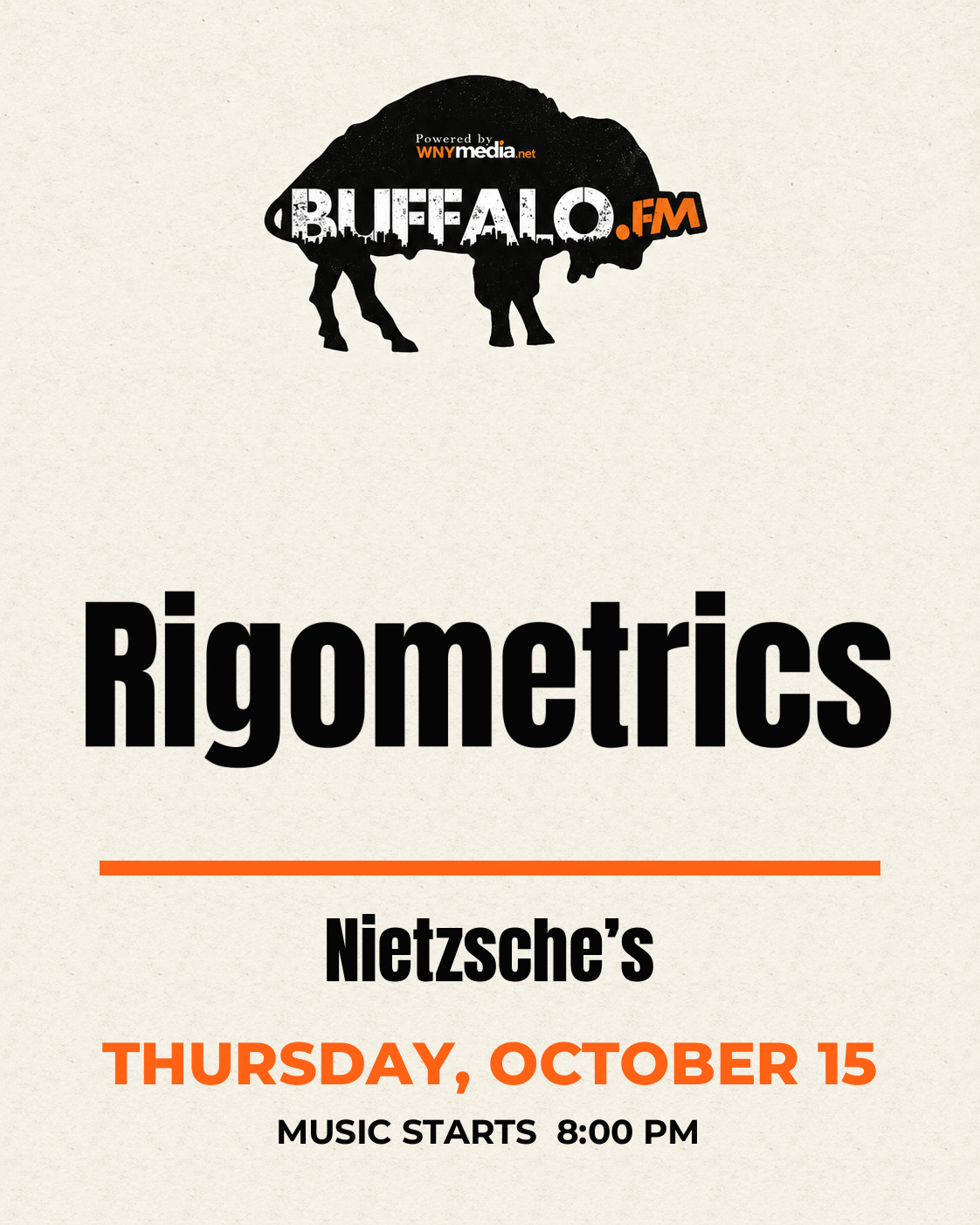 Rigometrics at Nietzsche’s, Thursday, October 15, 8:00 PM