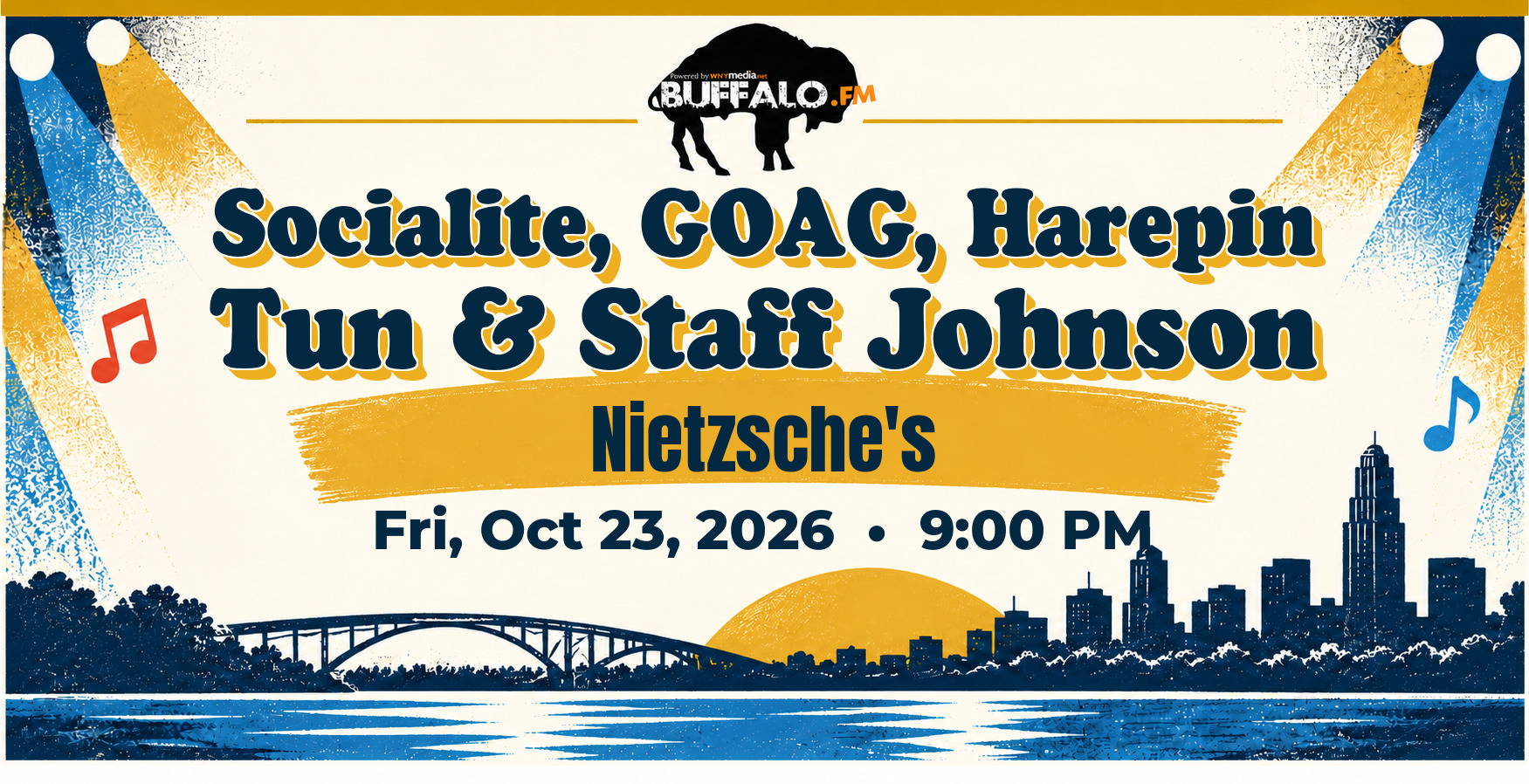 Socialite, GOAG, Harepin Tun & Staff Johnson at Nietzsche's, Fri, Oct 23, 2026, 9:00 PM