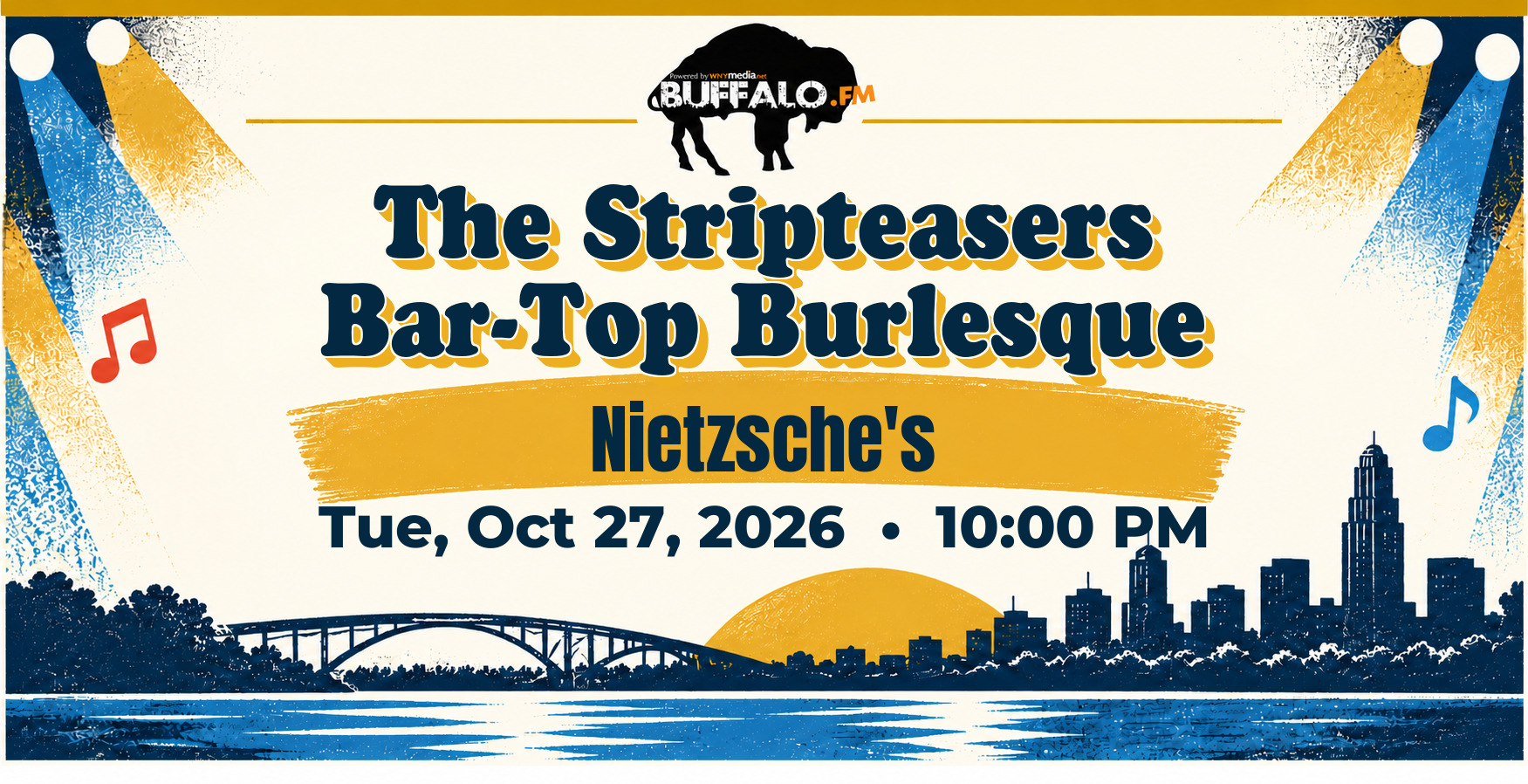The Stripteasers Bar-Top Burlesque at Nietzsche's, Tue, Oct 27, 2026, 10:00 PM