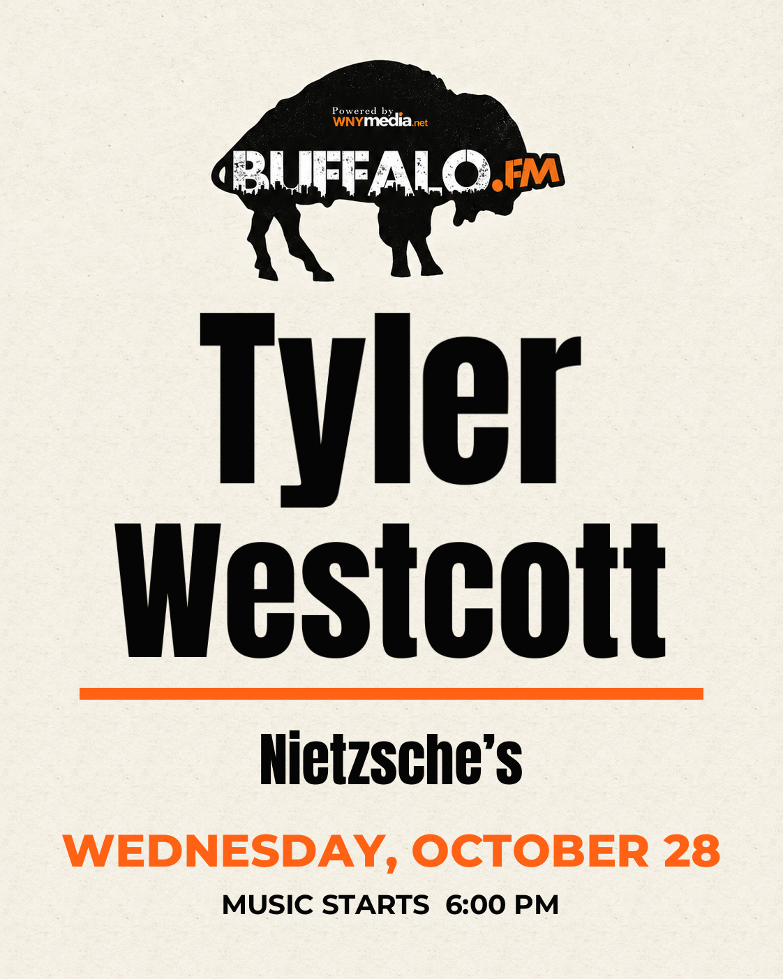 Tyler Westcott at Nietzsche’s, Wednesday, October 28, 6:00 PM