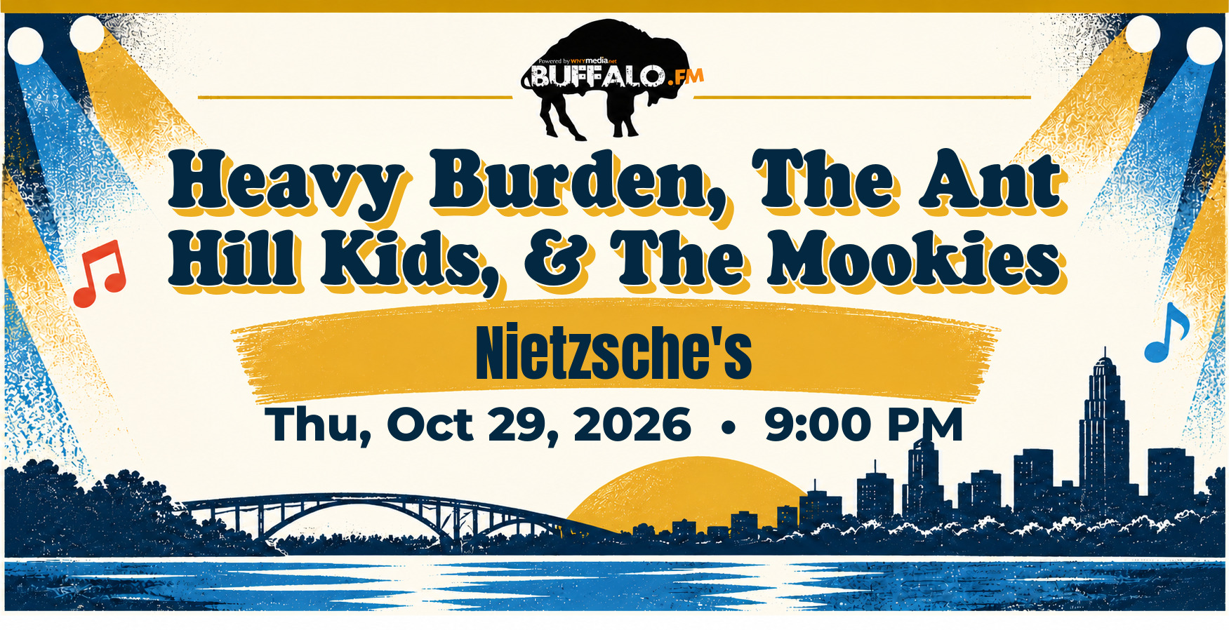 Heavy Burden, The Ant Hill Kids, & The Mookies at Nietzsche's, Thu, Oct 29, 2026, 9:00 PM
