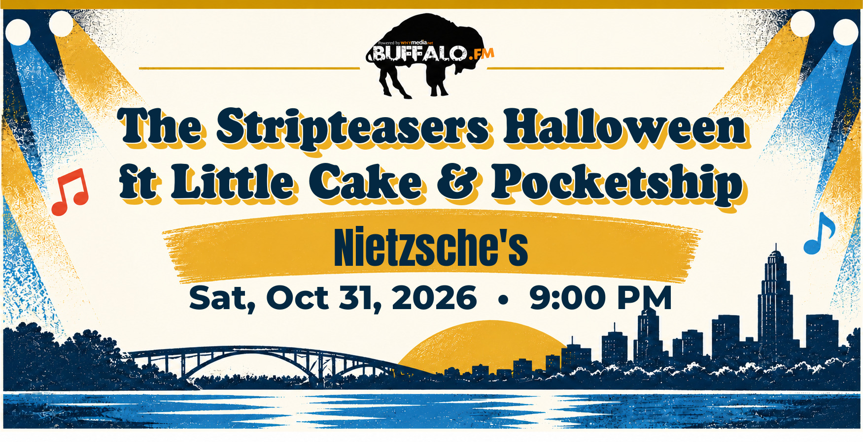 The Stripteasers Halloween ft Little Cake & Pocketship at Nietzsche's, Sat, Oct 31, 2026, 9:00 PM
