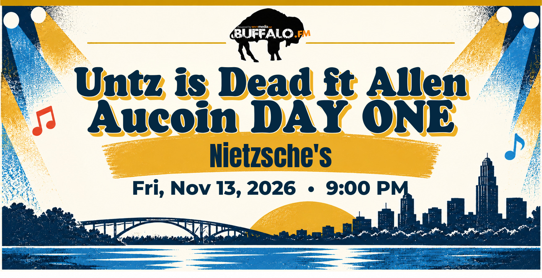Untz is Dead ft Allen Aucoin DAY ONE at Nietzsche's, Fri, Nov 13, 2026, 9:00 PM