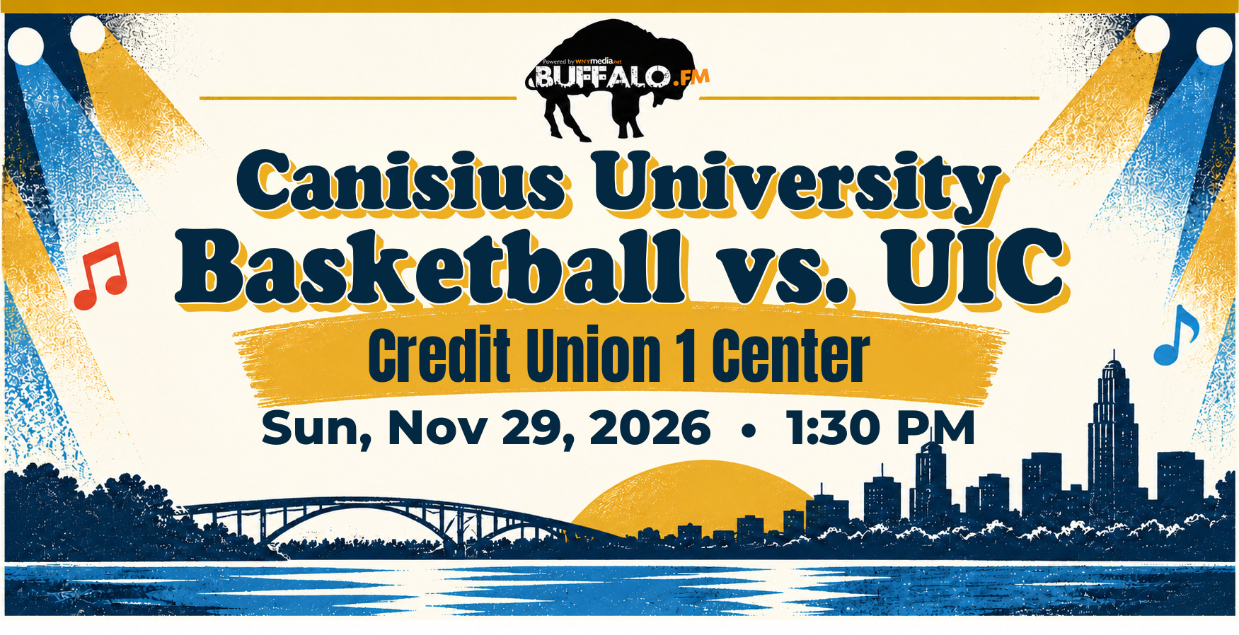 Canisius University Basketball vs. UIC at Credit Union 1 Center, Sun, Nov 29, 2026, 1:30 PM