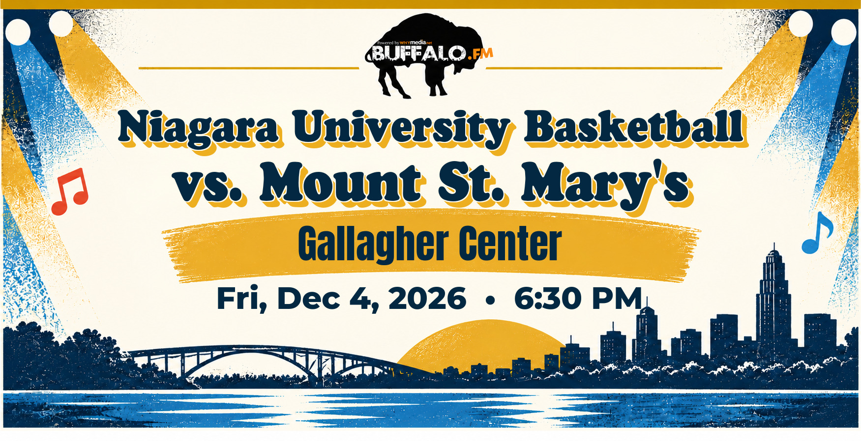 Niagara University Basketball vs. Mount St. Mary's at Gallagher Center, Fri, Dec 4, 2026, 6:30 PM