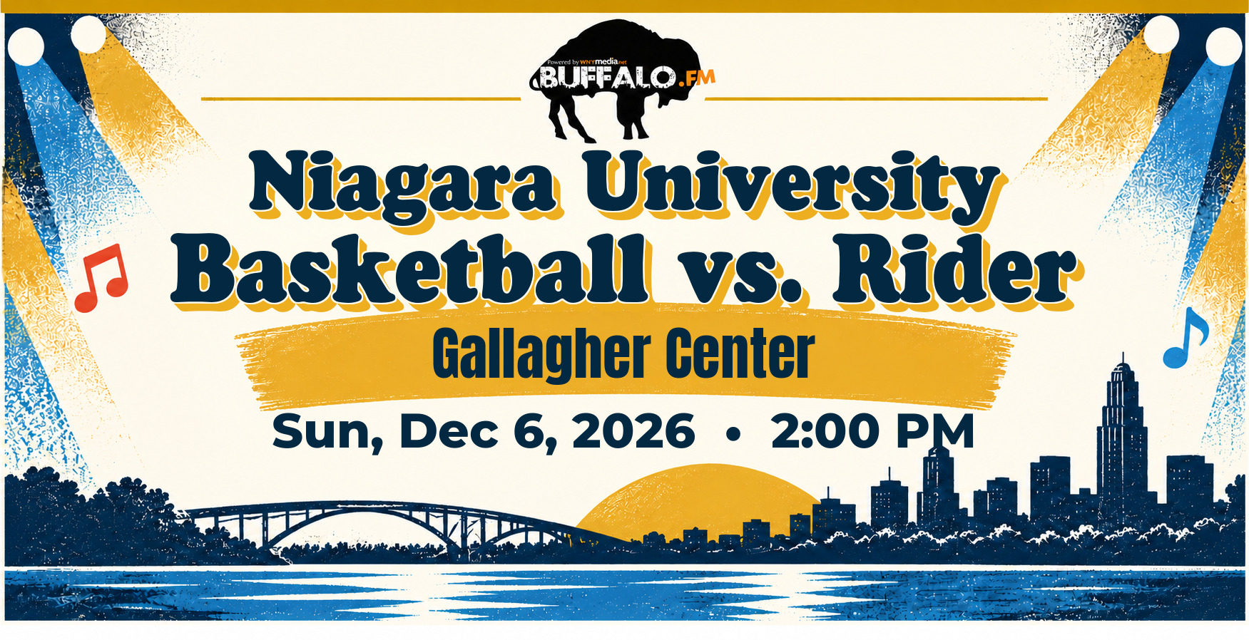 Niagara University Basketball vs. Rider at Gallagher Center, Sun, Dec 6, 2026, 2:00 PM