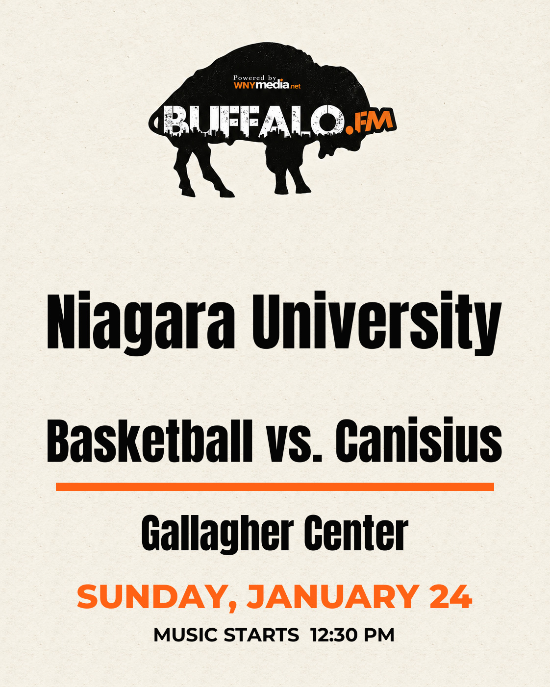 Niagara University Basketball vs. Canisius at Gallagher Center, Sunday, January 24, 12:30 PM