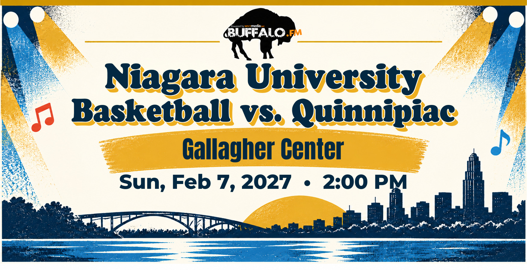 Niagara University Basketball vs. Quinnipiac at Gallagher Center, Sun, Feb 7, 2027, 2:00 PM
