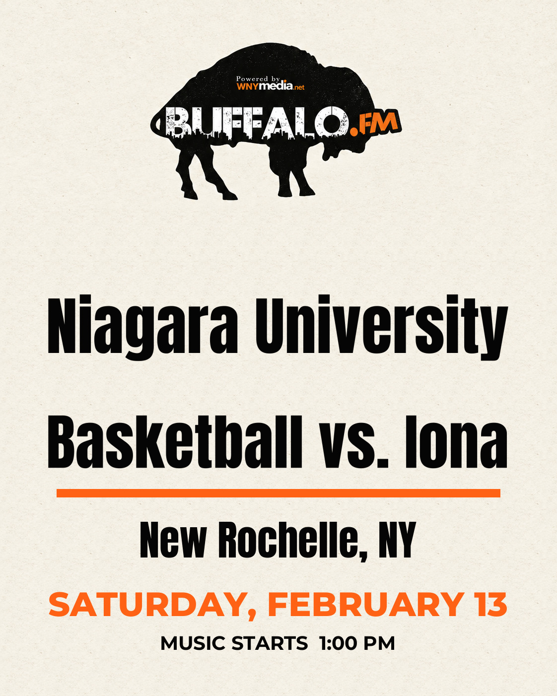 Niagara University Basketball vs. Iona at New Rochelle, NY, Saturday, February 13, 1:00 PM