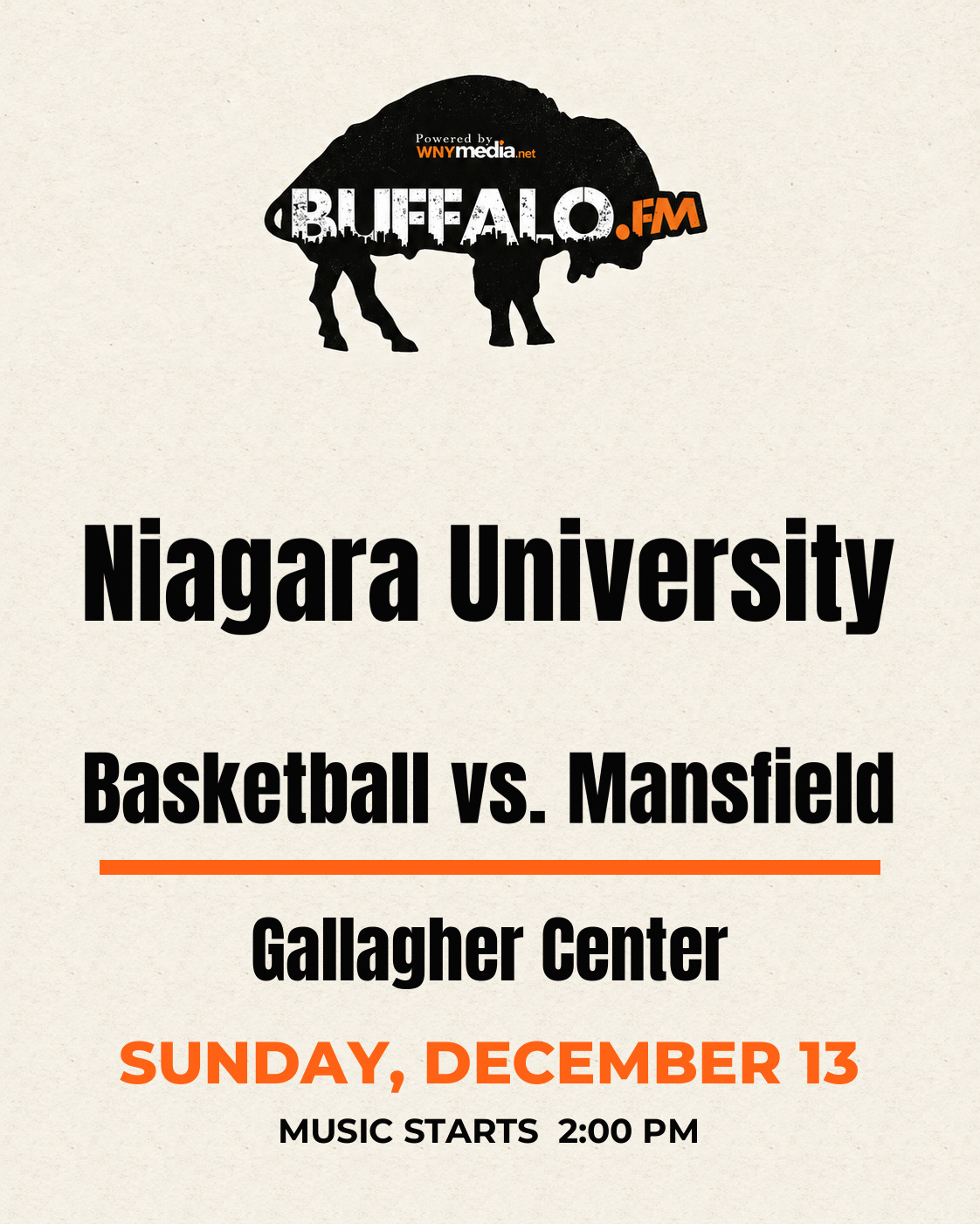 Niagara University Basketball vs. Mansfield at Gallagher Center, Sunday, December 13, 2:00 PM