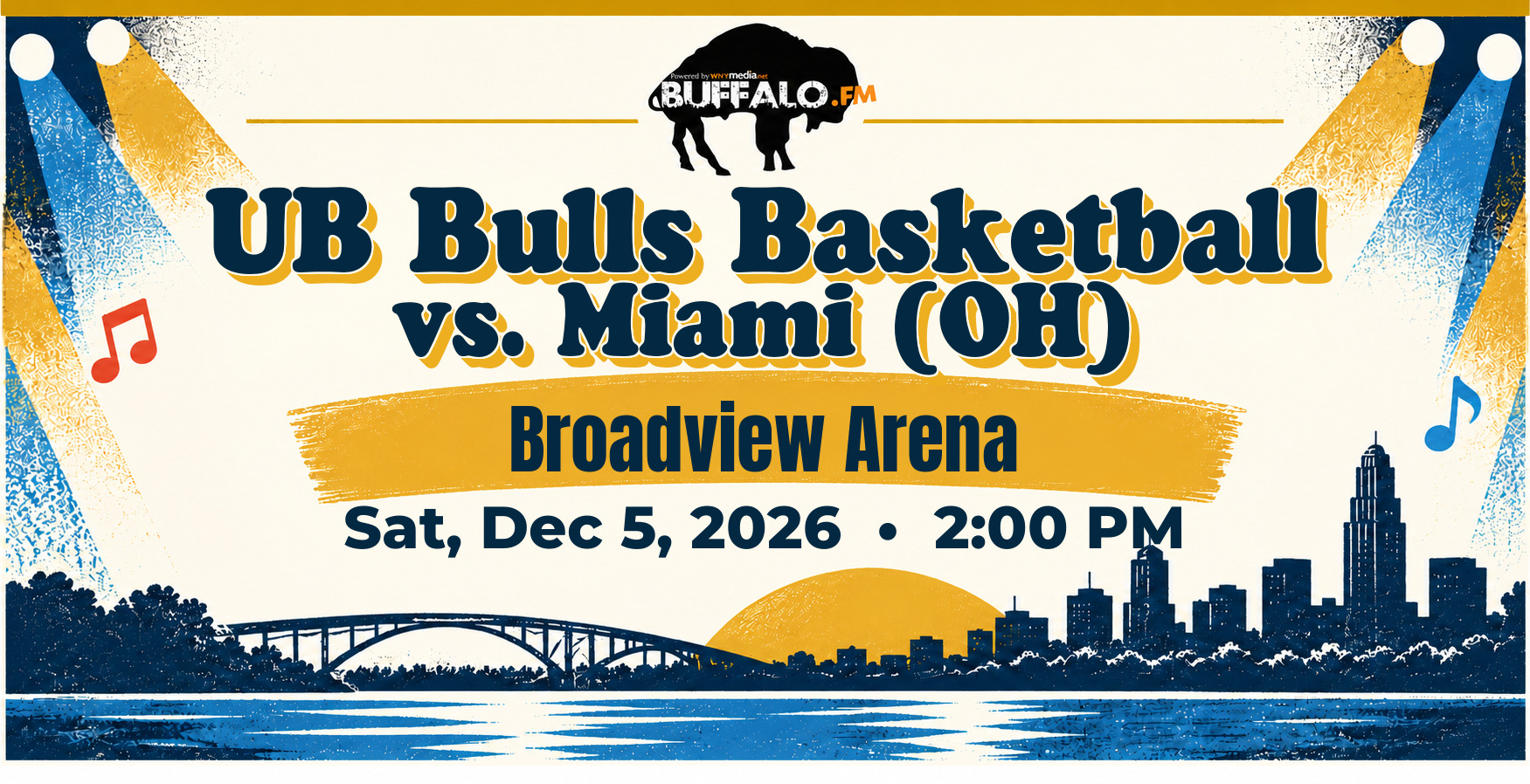 UB Bulls Basketball vs. Miami (OH) at Broadview Arena, Sat, Dec 5, 2026, 2:00 PM
