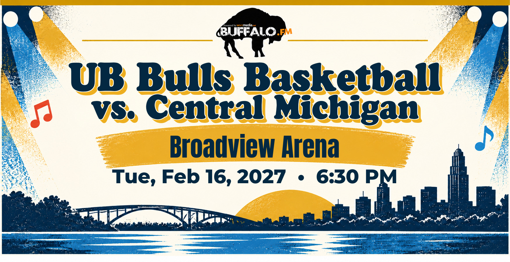 UB Bulls Basketball vs. Central Michigan at Broadview Arena, Tue, Feb 16, 2027, 6:30 PM
