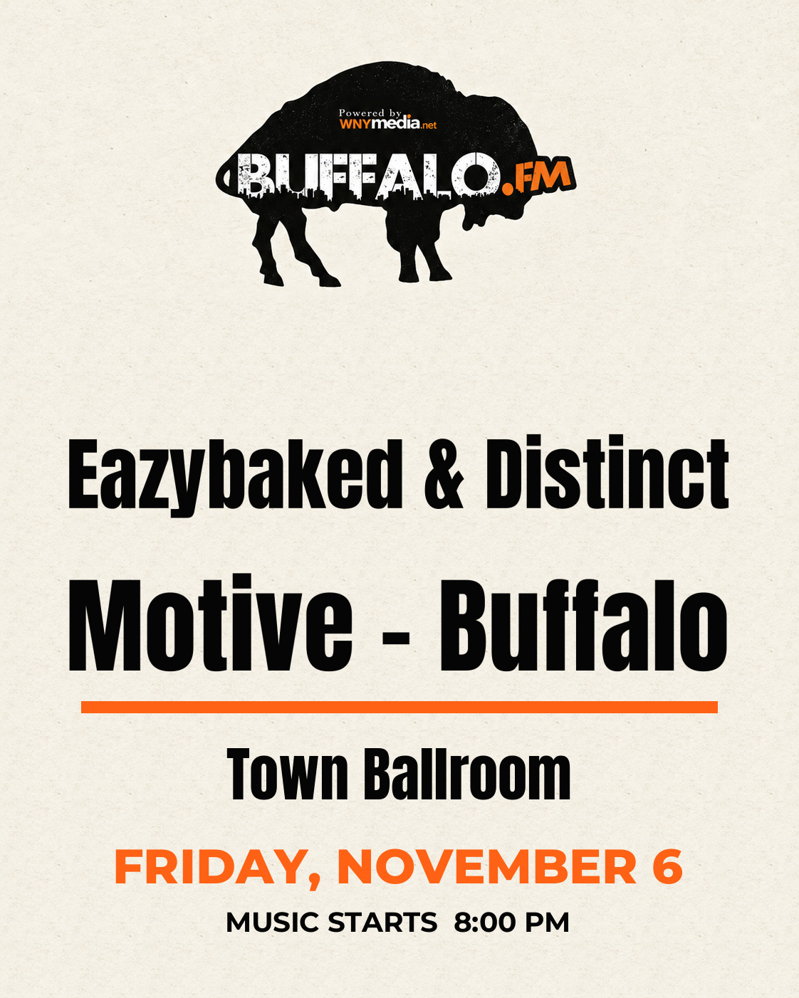 Eazybaked & Distinct Motive - Buffalo at Town Ballroom, Friday, November 6, 8:00 PM