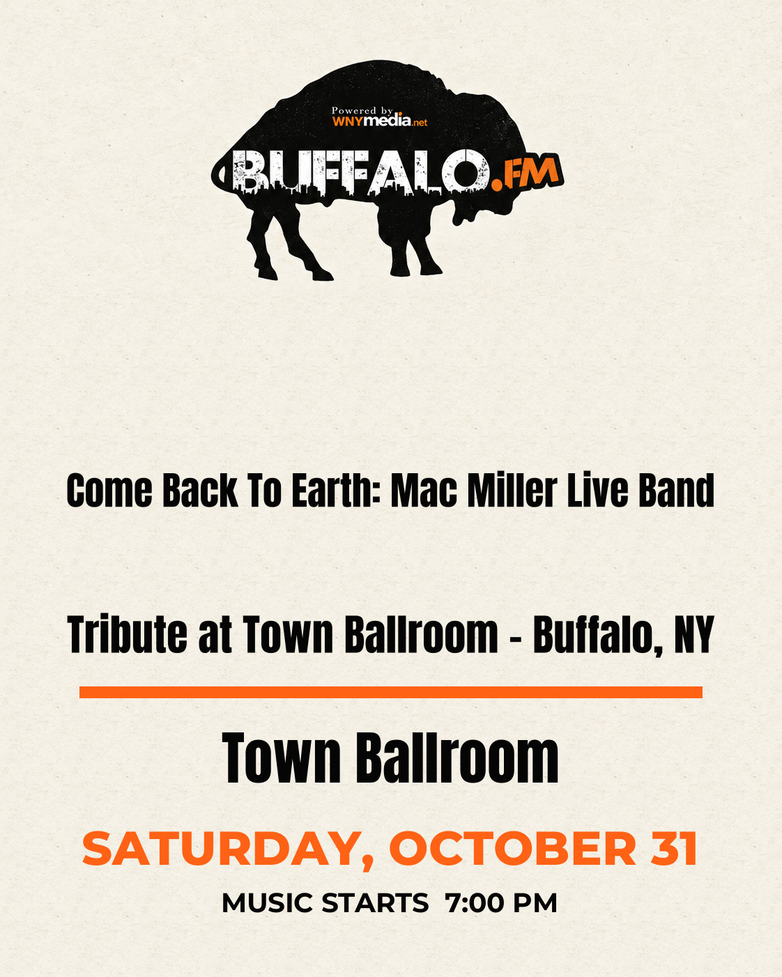 Come Back To Earth: Mac Miller Live Band Tribute at Town Ballroom - Buffalo, NY at Town Ballroom, Saturday, October 31, 7:00 PM
