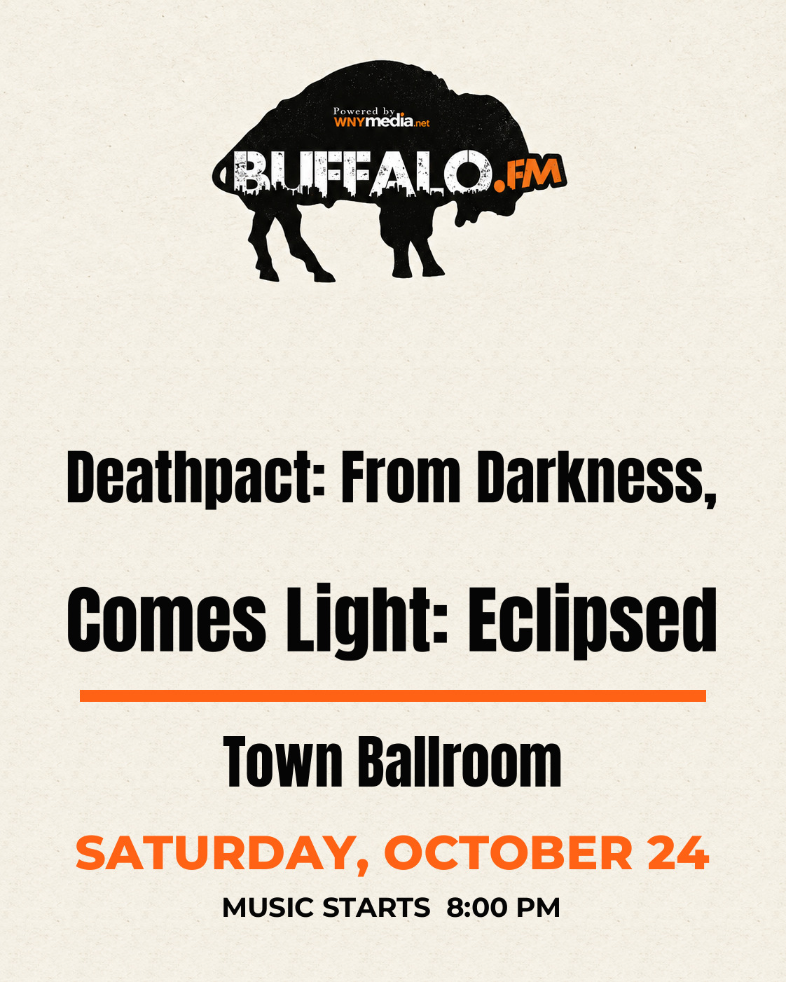 Deathpact: From Darkness, Comes Light: Eclipsed at Town Ballroom, Saturday, October 24, 8:00 PM