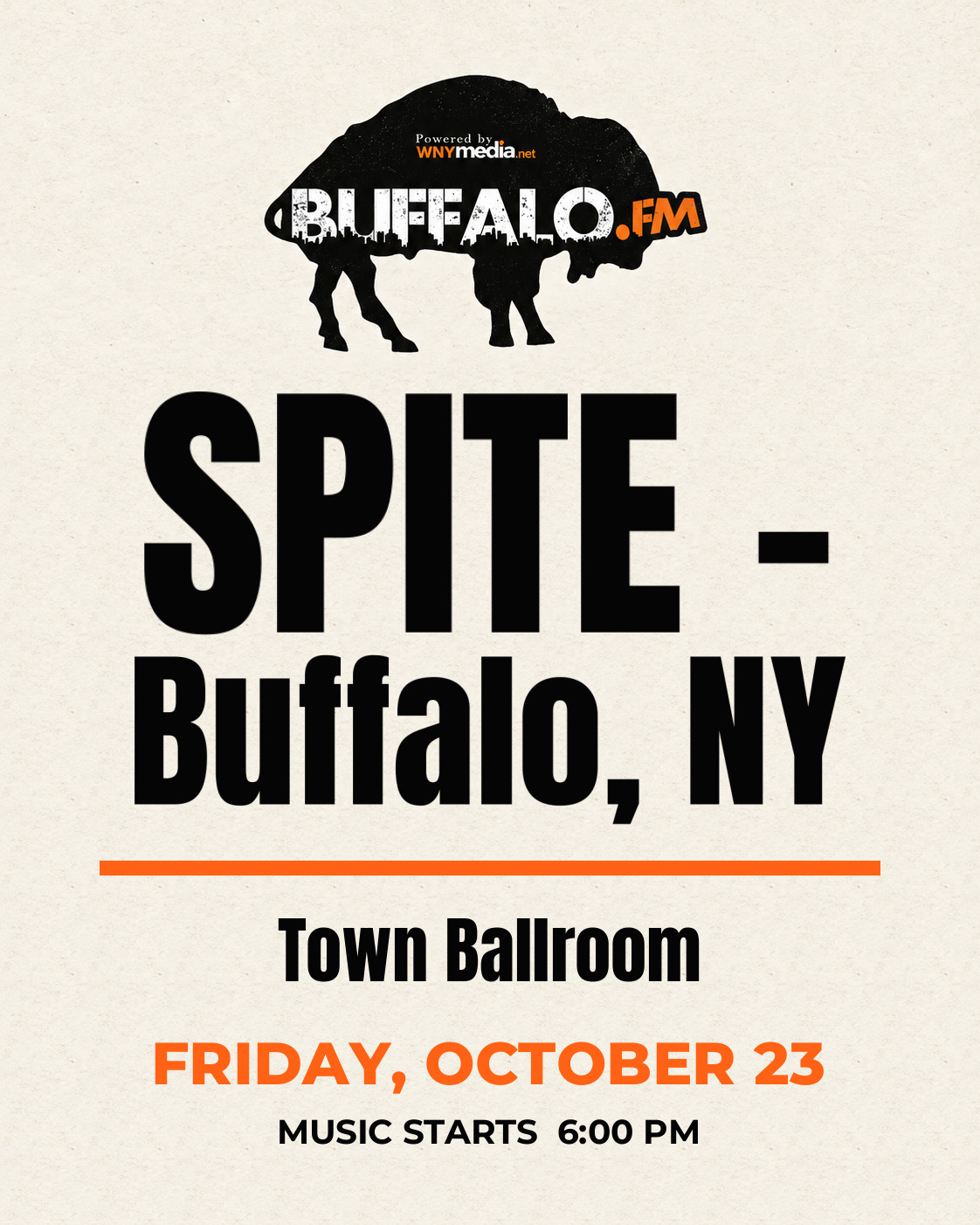 SPITE - Buffalo, NY at Town Ballroom, Friday, October 23, 6:00 PM