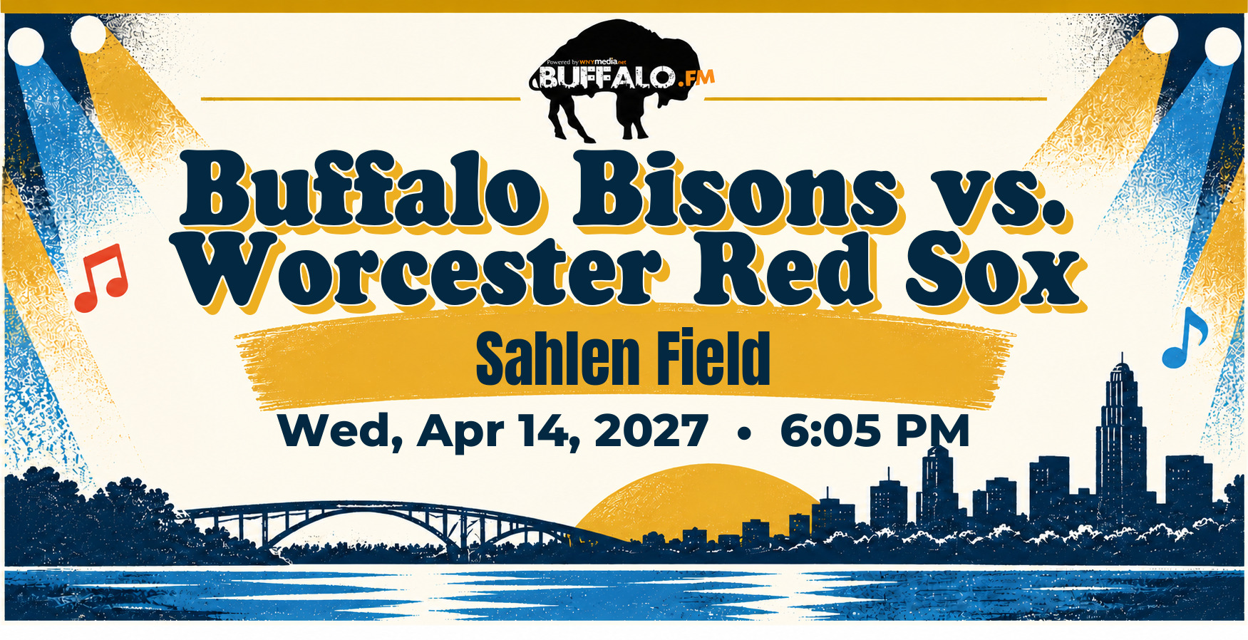 Buffalo Bisons vs. Worcester Red Sox at Sahlen Field, Wed, Apr 14, 2027, 6:05 PM