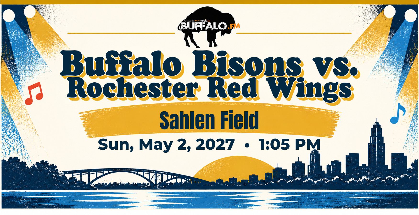 Buffalo Bisons vs. Rochester Red Wings at Sahlen Field, Sun, May 2, 2027, 1:05 PM