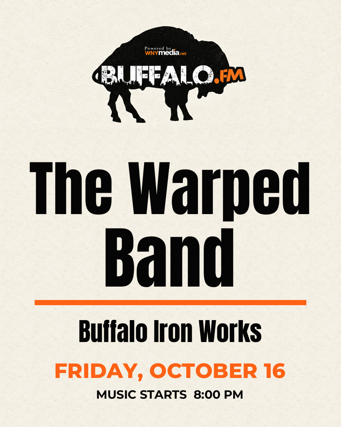 The Warped Band at Buffalo Iron Works, Friday, October 16, 8:00 PM