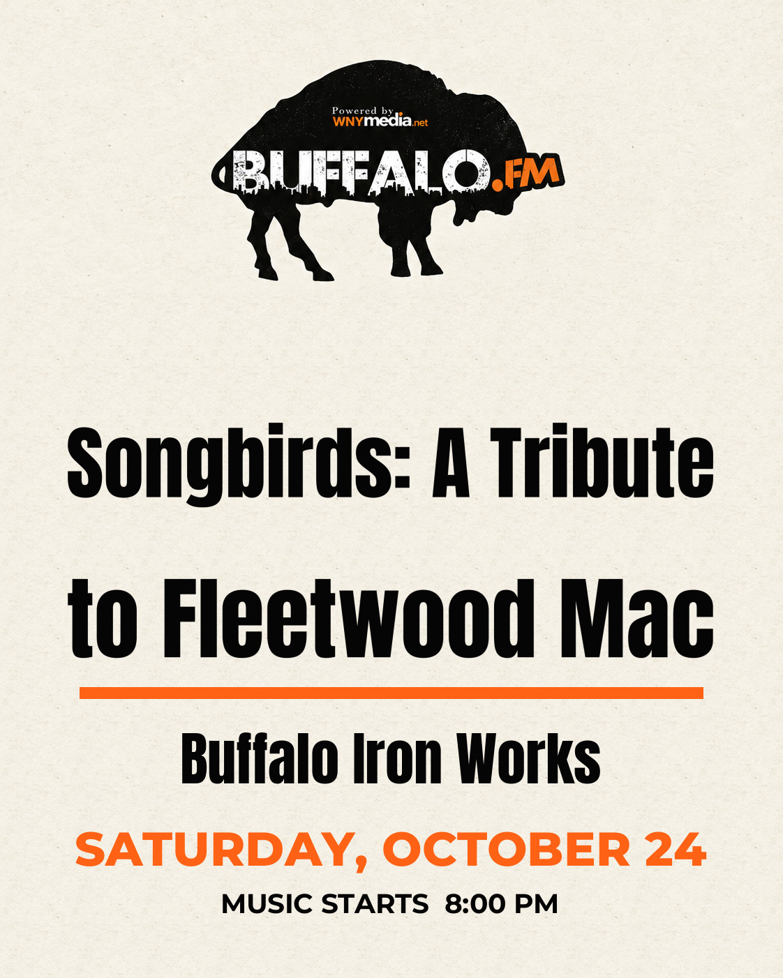 Songbirds: A Tribute to Fleetwood Mac at Buffalo Iron Works, Saturday, October 24, 8:00 PM