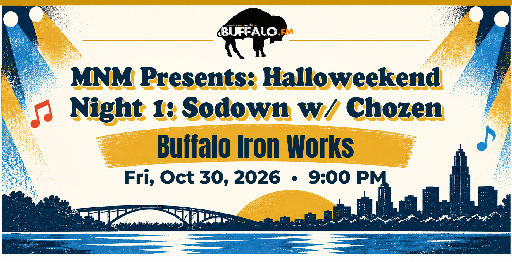 MNM Presents: Halloweekend Night 1: Sodown w/ Chozen at Buffalo Iron Works, Fri, Oct 30, 2026, 9:00 PM