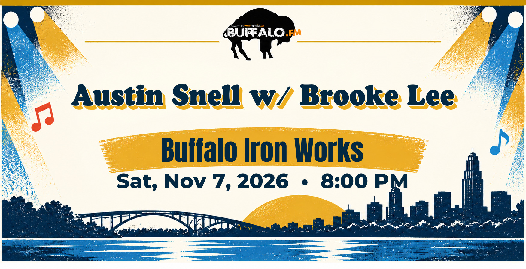 Austin Snell w/ Brooke Lee at Buffalo Iron Works, Sat, Nov 7, 2026, 8:00 PM