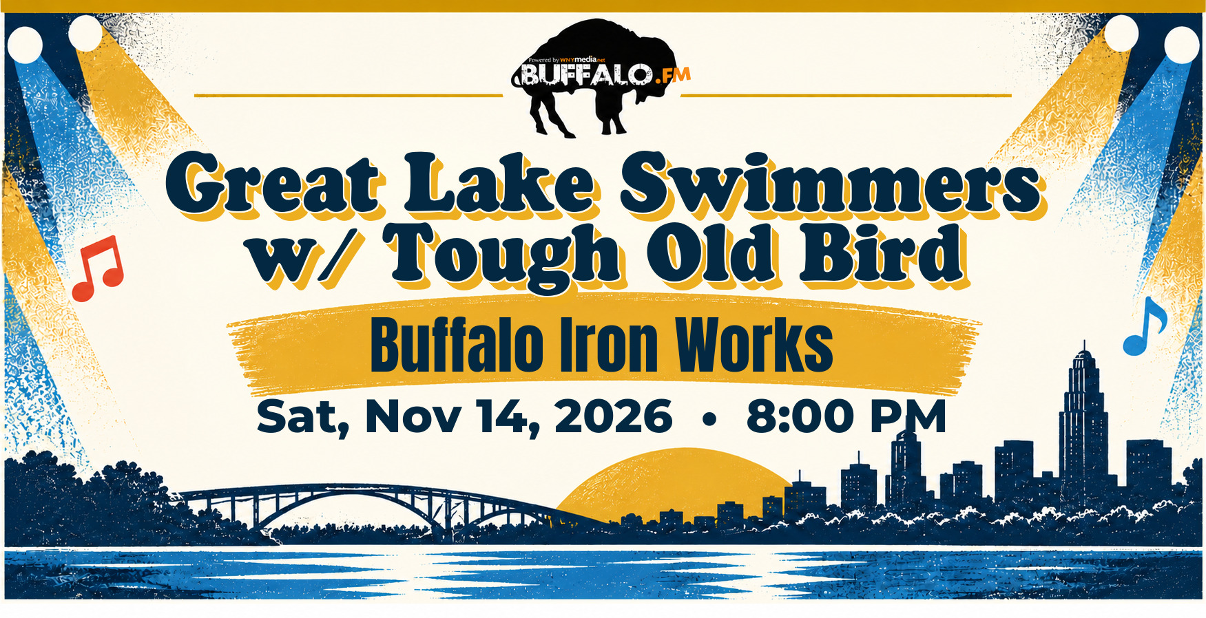 Great Lake Swimmers w/ Tough Old Bird at Buffalo Iron Works, Sat, Nov 14, 2026, 8:00 PM