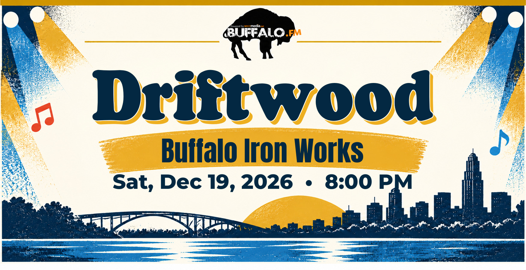 Driftwood at Buffalo Iron Works, Sat, Dec 19, 2026, 8:00 PM