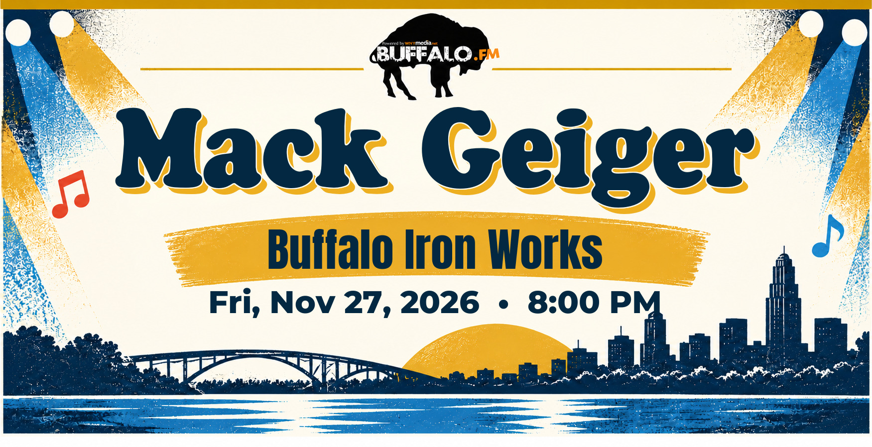 Mack Geiger at Buffalo Iron Works, Fri, Nov 27, 2026, 8:00 PM