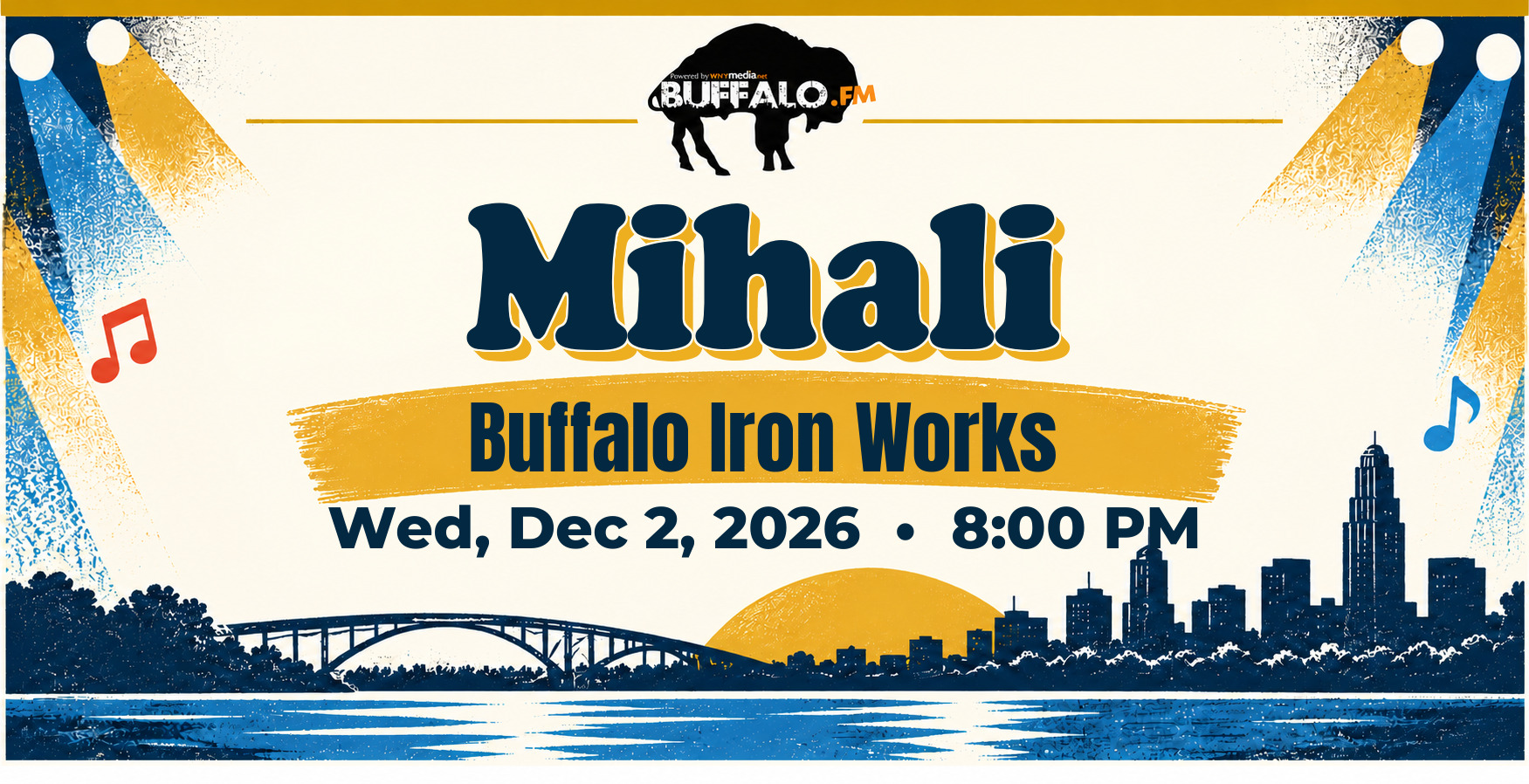 Mihali at Buffalo Iron Works, Wed, Dec 2, 2026, 8:00 PM