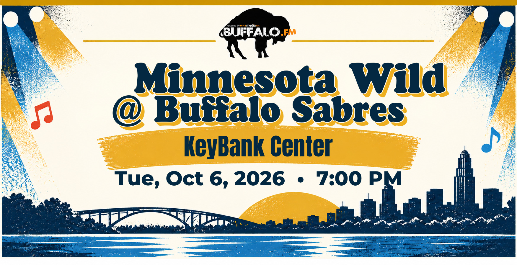 🏒 Minnesota Wild @ Buffalo Sabres at KeyBank Center, Tue, Oct 6, 2026, 7:00 PM